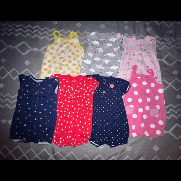 7 Kids Romper Outfits Size 24M